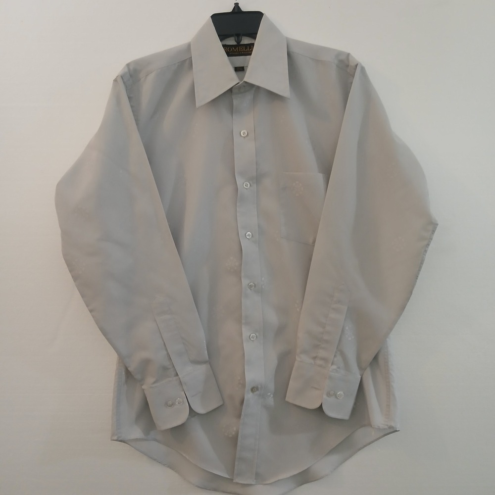 Romelli & Hughes Hatcher Men Shirt Pale Blue Sz 15 1/2 32/33 Disco Dagger Collar